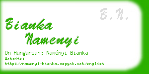 bianka namenyi business card